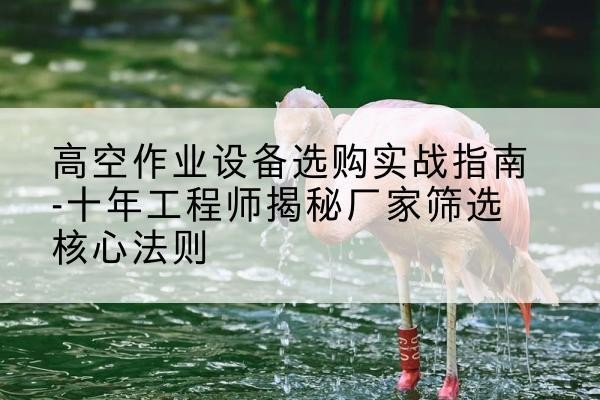 中方剪叉式升降机厂家-高空作业设备选购实战指南-十年工程师揭秘厂家筛选核心法则